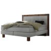 Lit boxspring Memphis Hasena 180x200 cm Gris / Brun