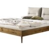 Lit Emilia Hasena Chêne bois massif 730-Cyclo cream 140x200 cm Blanc / Brun