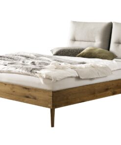 Lit Emilia Hasena Chêne bois massif 730-Cyclo cream 140x200 cm Blanc / Brun