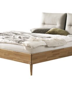 Lit Emilia Hasena Hêtre coeur rouge bois massif 730-Cyclo cream 180x200 cm Blanc / Brun