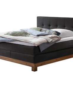 Lit boxspring Finca Hasena 140x200 cm Anthracite / Brun