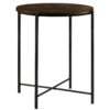 Table de nuit Nali Hasena Anthracite / Brun