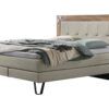 Lit boxspring Oakland Hasena 140x200 cm Gris / Beige / Brun