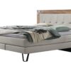 Lit boxspring Oakland Hasena 160x200 cm Gris / Brun