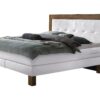 Lit boxspring Rustico Hasena 140x200 cm Blanc / Brun