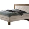 Lit boxspring Rustico Hasena 140x200 cm Beige / Brun