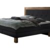 Lit boxspring Rustico Hasena 140x200 cm Anthracite / Brun