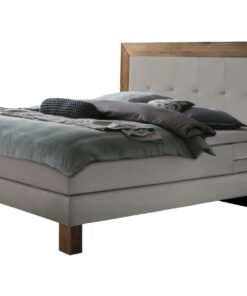 Lit boxspring Rustico Hasena 140x200 cm Gris / Brun