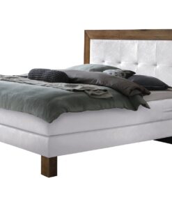 Lit boxspring Rustico Hasena 160x200 cm Blanc / Brun