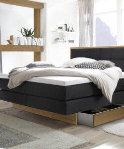 Lit boxspring incl. espace de rangement Ottawa Hasena 160x200 cm Anthracite / Brun_1