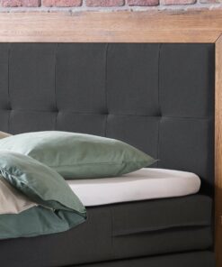 Lit boxspring incl. espace de rangement Texas Hasena 160x200 cm Anthracite / Brun_2