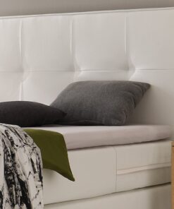 Lit boxspring Lodge Hasena 140x200 cm Blanc / Brun_2