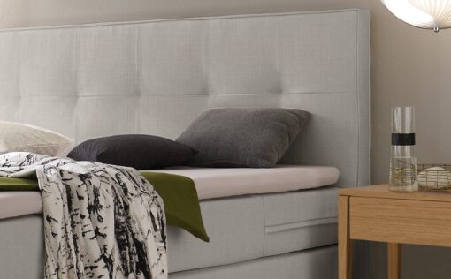 Lit boxspring Lodge Hasena 140x200 cm Gris / Brun_2