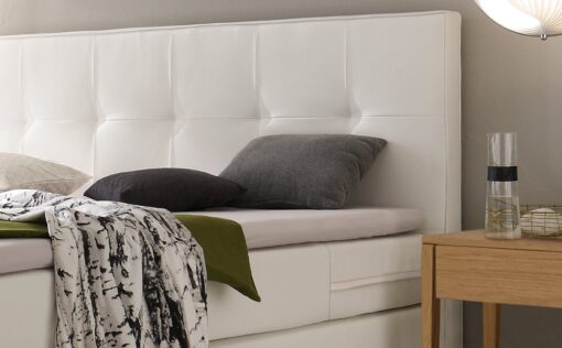 Lit boxspring Lodge Hasena 160x200 cm Blanc / Brun_2