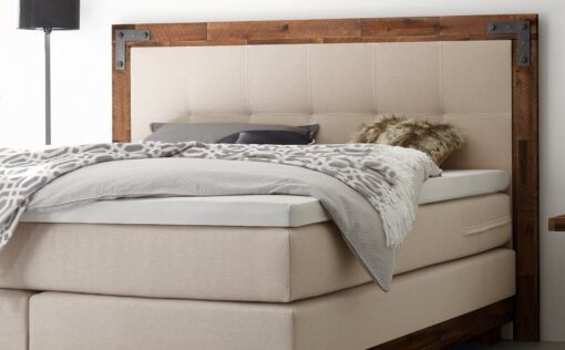 Lit boxspring Chicago Hasena 140x200 cm Beige / Brun_2