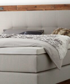 Lit boxspring Chicago Hasena 160x200 cm Gris / Brun_2