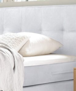 Lit boxspring Bella Hasena 140x200 cm Blanc / Brun_2