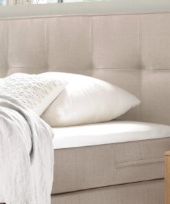 Lit boxspring Bella Hasena 140x200 cm Beige / Brun_2