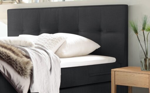 Lit boxspring Bella Hasena 140x200 cm Anthracite / Brun_2