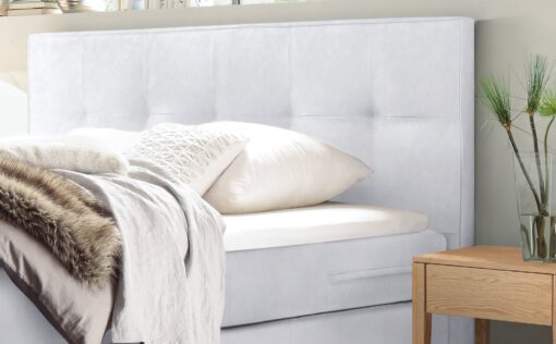 Lit boxspring Bella Hasena 160x200 cm Blanc / Brun_2