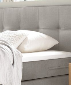 Lit boxspring Bella Hasena 160x200 cm Gris / Brun_2