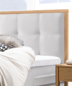 Lit boxspring incl. espace de rangement Ottawa Hasena 160x200 cm Blanc / Brun_2