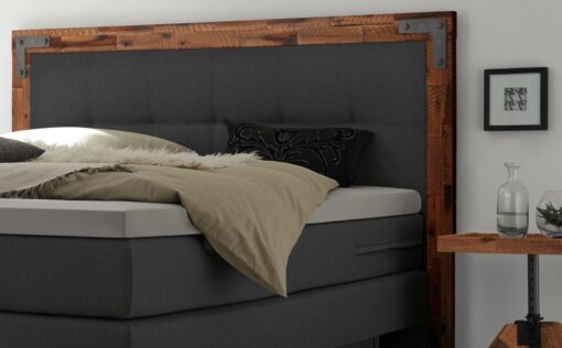 Lit boxspring incl. espace de rangement Nevada Hasena 180x200 cm Anthracite / Brun_2