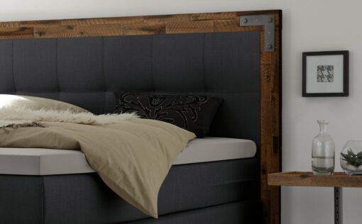 Lit boxspring Memphis Hasena 180x200 cm Anthracite / Brun_2