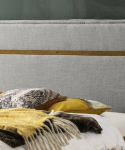 Lit Anna Hasena Chêne bois massif 390-Alpina lightgrey 160x200 cm Gris / Brun_2