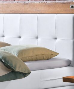 Lit boxspring Oakland Hasena 140x200 cm Gris / Blanc / Brun_2