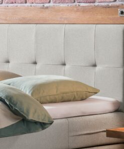 Lit boxspring Oakland Hasena 140x200 cm Gris / Brun_2