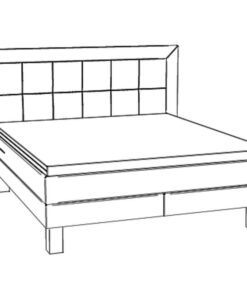 Lit boxspring Rustico Hasena 140x200 cm Blanc / Brun_4