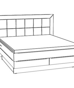 Lit boxspring incl. espace de rangement Texas Hasena 140x200 cm Blanc / Brun_4