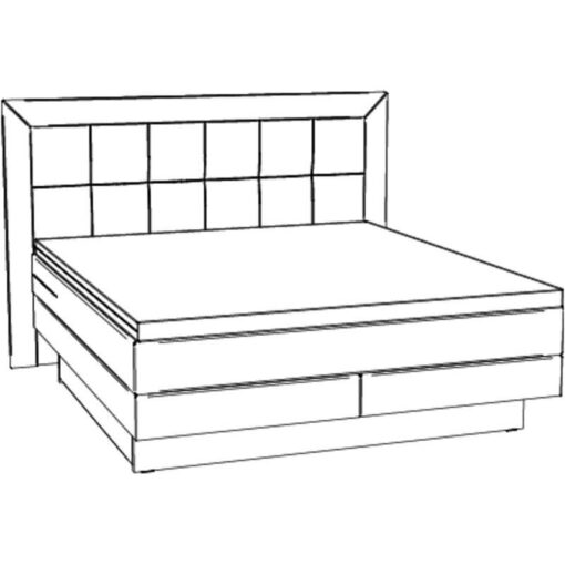 Lit boxspring incl. espace de rangement Texas Hasena 140x200 cm Blanc / Brun_4