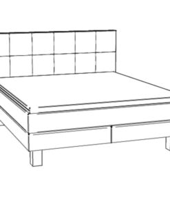 Lit boxspring Lodge Hasena 140x200 cm Gris / Brun_4