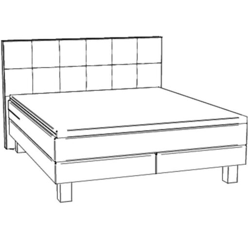 Lit boxspring Lodge Hasena 140x200 cm Gris / Brun_4