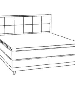 Lit boxspring Villa Hasena 160x200 cm Blanc / Brun_4