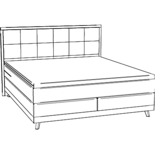 Lit boxspring Villa Hasena 160x200 cm Blanc / Brun_4