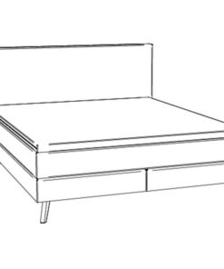 Lit boxspring Costa Hasena 140x200 cm Anthracite / Brun_4