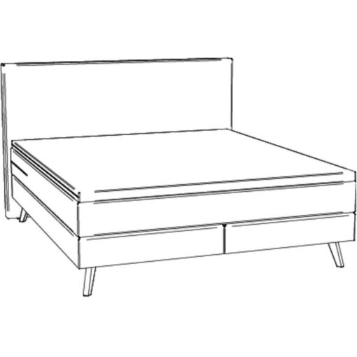 Lit boxspring Costa Hasena 140x200 cm Anthracite / Brun_4