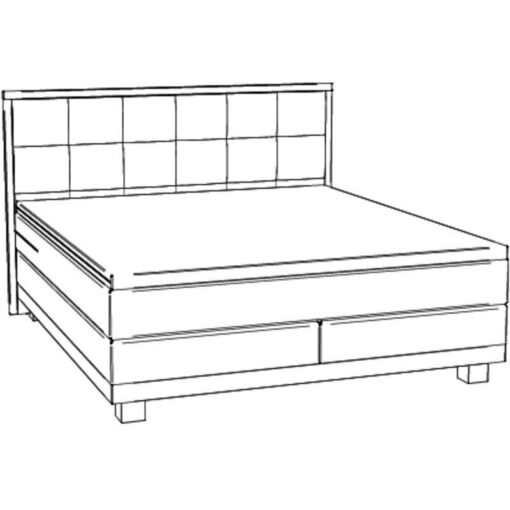 Lit boxspring Chalet Hasena 140x200 cm Anthracite / Brun_4