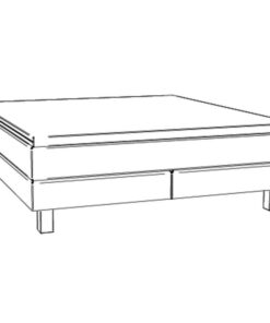 Lit boxspring Isoba Hasena 140x200 cm Blanc / Brun_4