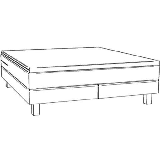 Lit boxspring Isoba Hasena 140x200 cm Blanc / Brun_4