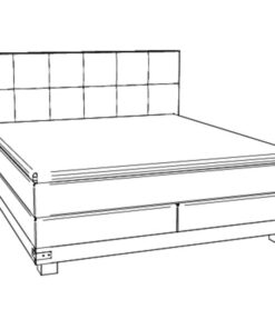 Lit boxspring Boston Hasena 140x200 cm Gris / Brun_4