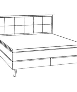 Lit boxspring Nordic Hasena 140x200 cm Blanc / Brun_4