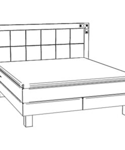 Lit boxspring Memphis Hasena 140 Blanc / Brun_4