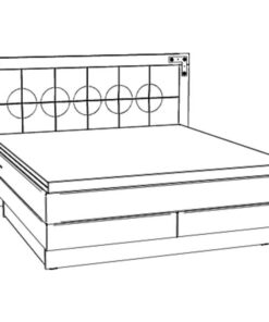 Lit boxspring incl. espace de rangement Nevada Hasena 140x200 cm Blanc / Brun_4