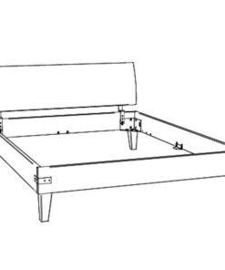 Lit Golea Hasena 90x200 cm Blanc / Brun_4