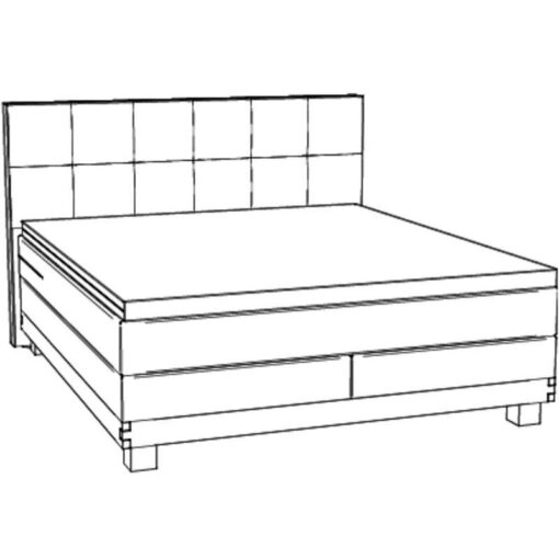 Lit boxspring Finca Hasena 140x200 cm Blanc / Brun_4