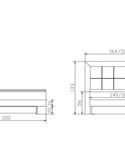 Lit boxspring incl. espace de rangement Texas Hasena 140x200 cm Blanc / Brun_5